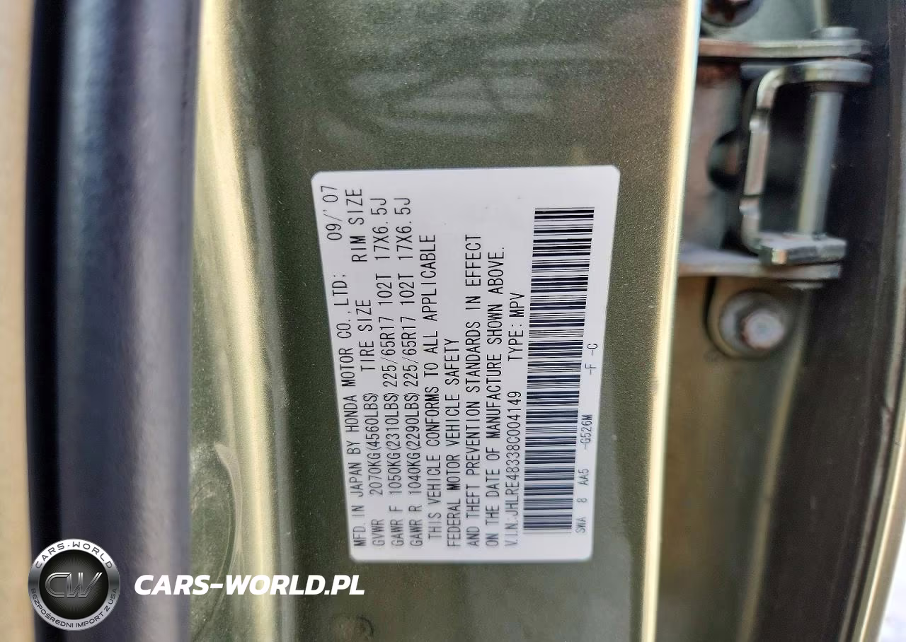 2008 Honda Cr-V Lx VIN:JHLRE48338C004149 - 13