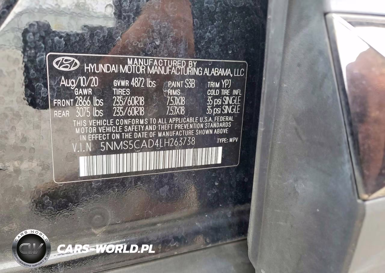 2020 Hyundai Santa Fe Limited VIN:5NMS5CAD4LH263738 - 13