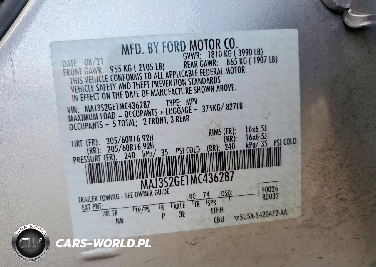 2021 Ford Ecosport Se VIN:MAJ3S2GE1MC436287 - 13