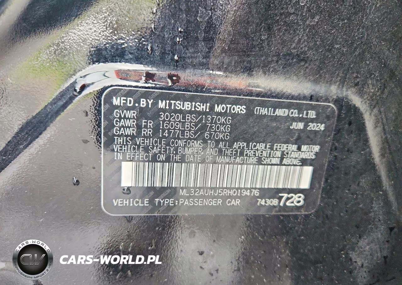 2024 Mitsubishi Mirage Es VIN:ML32AUHJ5RH019476 - 12
