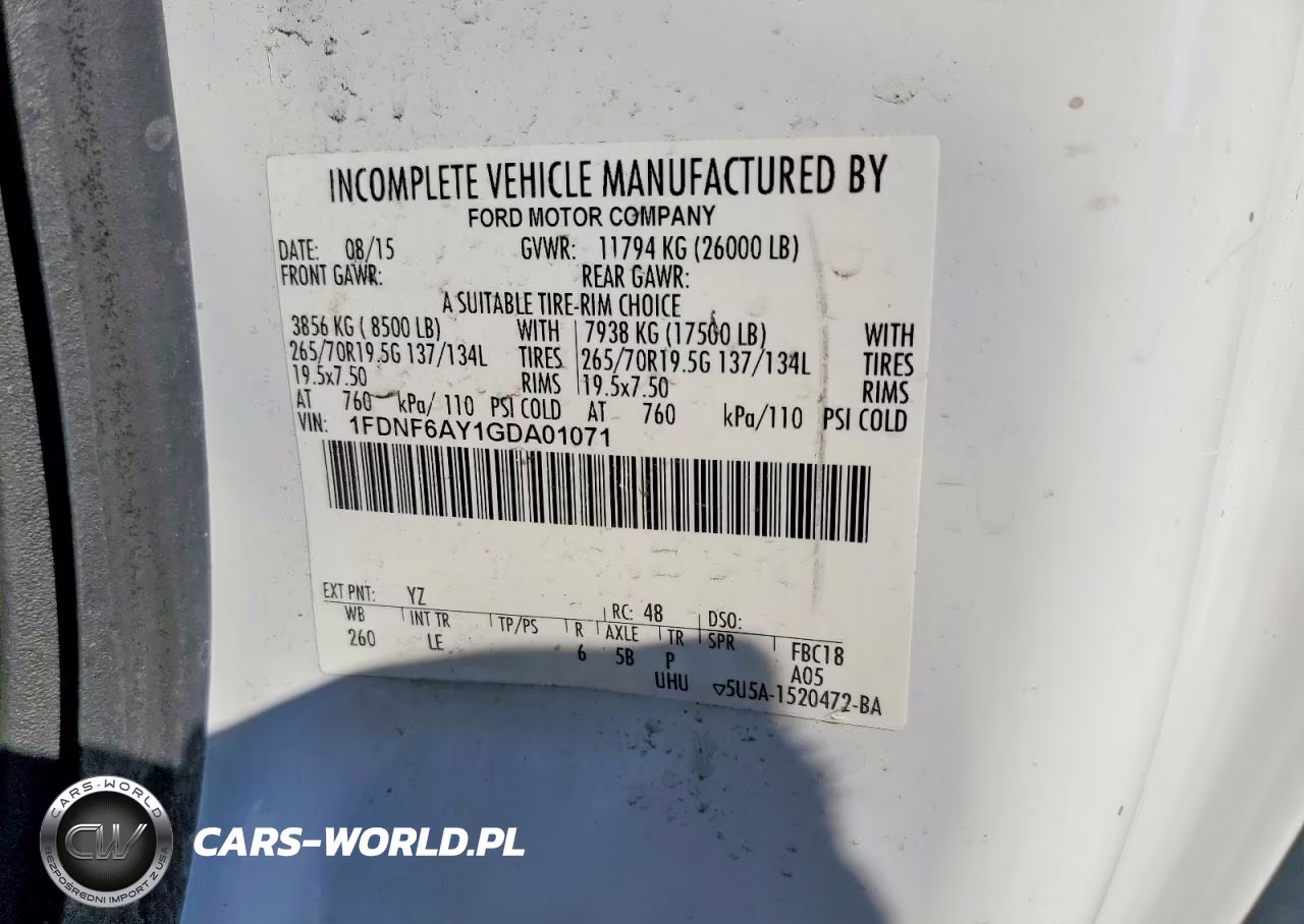2016 Ford F650 Super Duty Box Truck VIN:1FDNF6AY1GDA01071 - 13