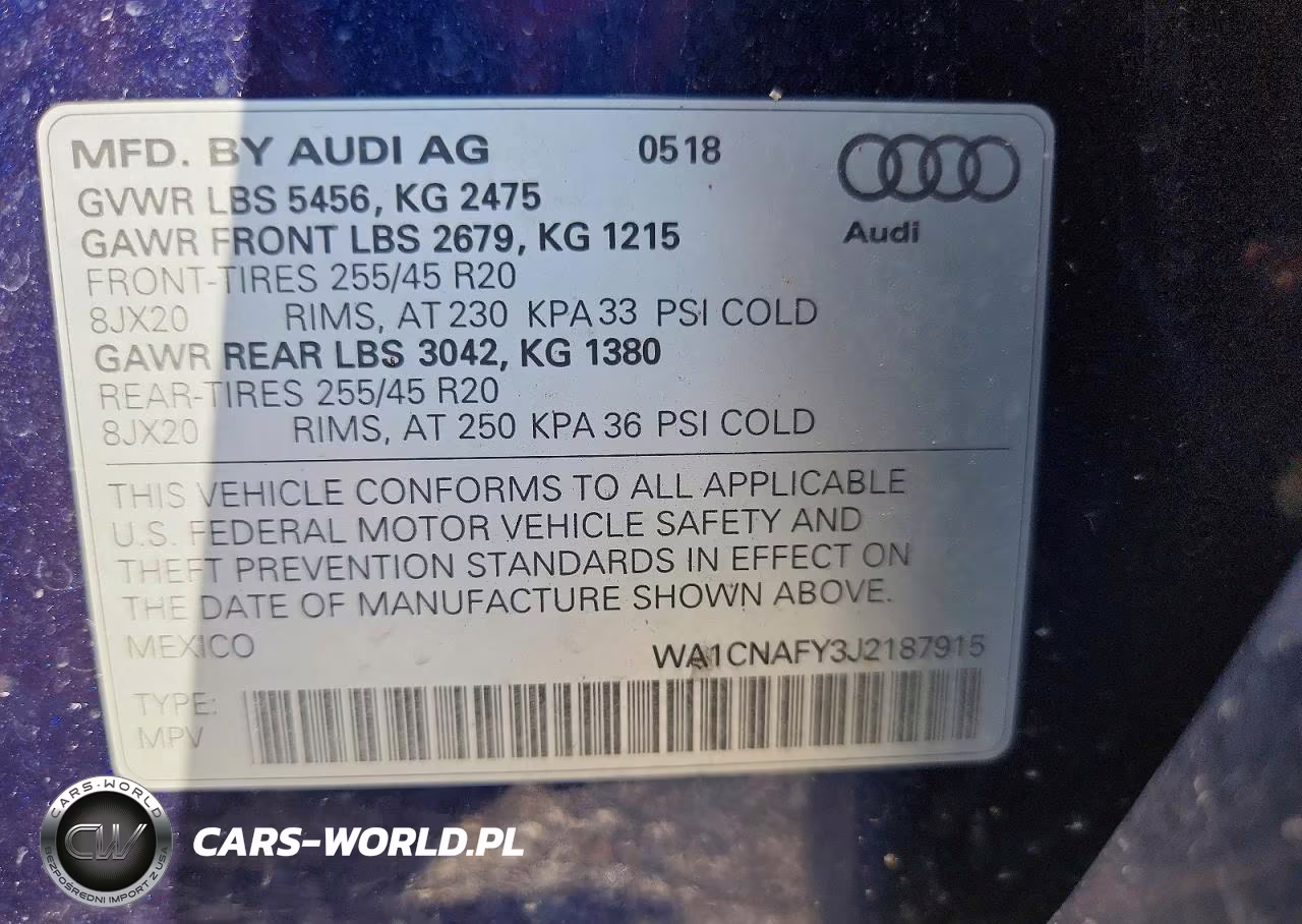 2018 Audi Q5 Prestige VIN:WA1CNAFY3J2187915 - 13