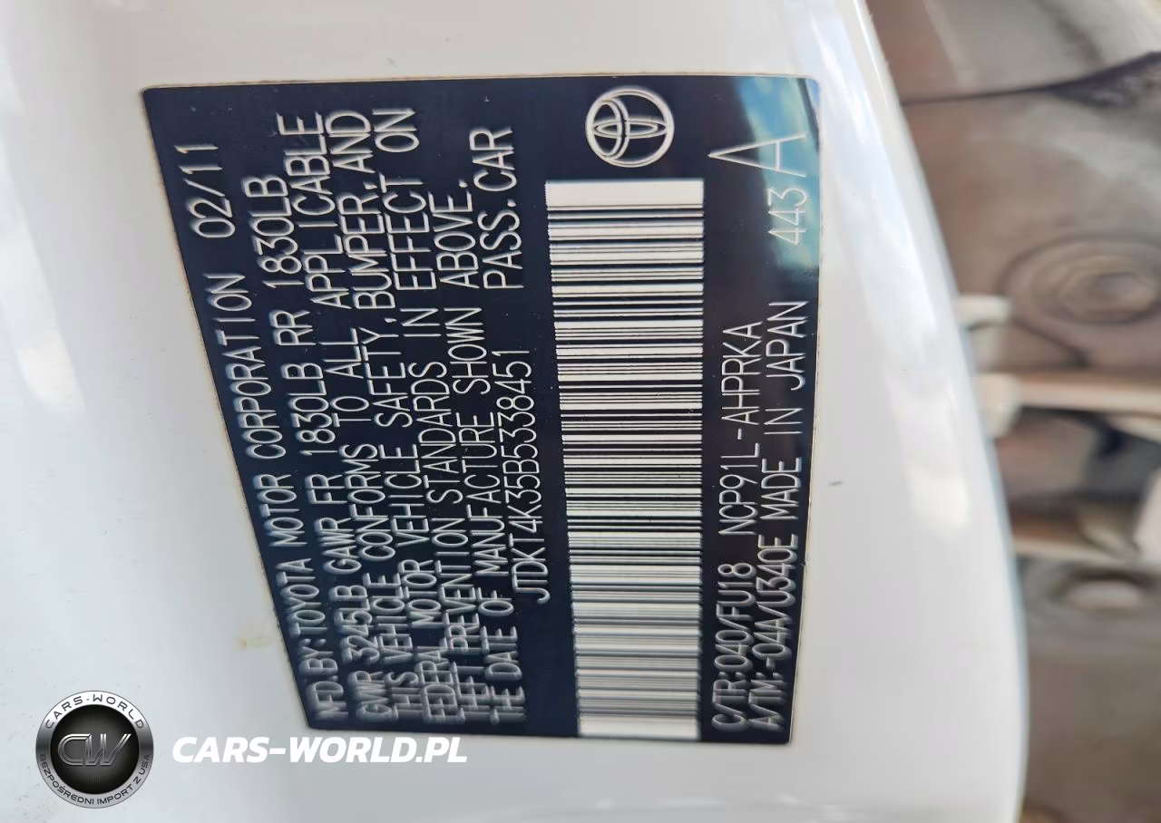 2011 Toyota Yaris Base VIN:JTDKT4K35B5338451 - 13
