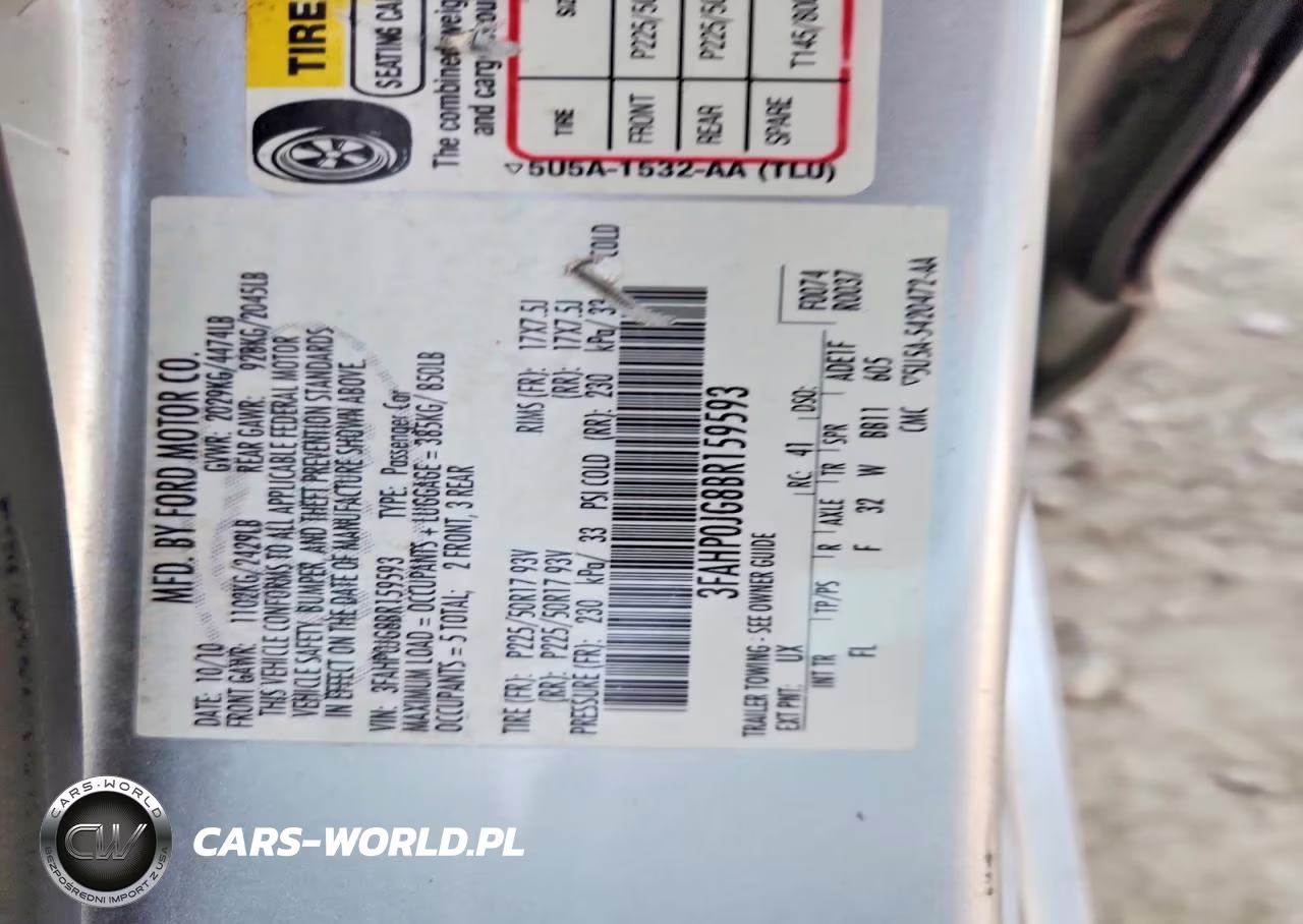 2011 Ford Fusion Sel VIN:3FAHP0JG8BR159593 - 12