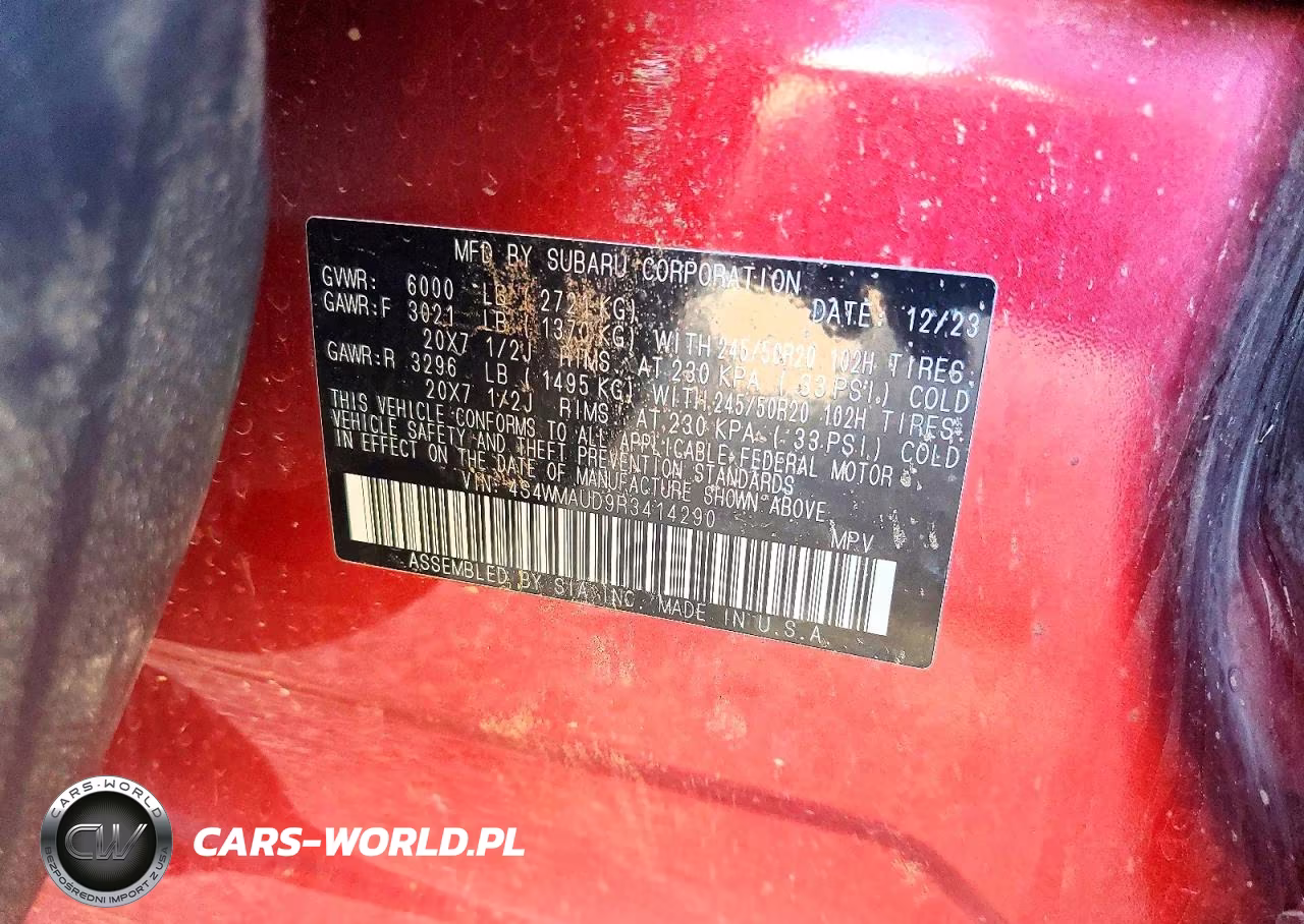 2024 Subaru Ascent Limited VIN:4S4WMAUD9R3414290 - 13