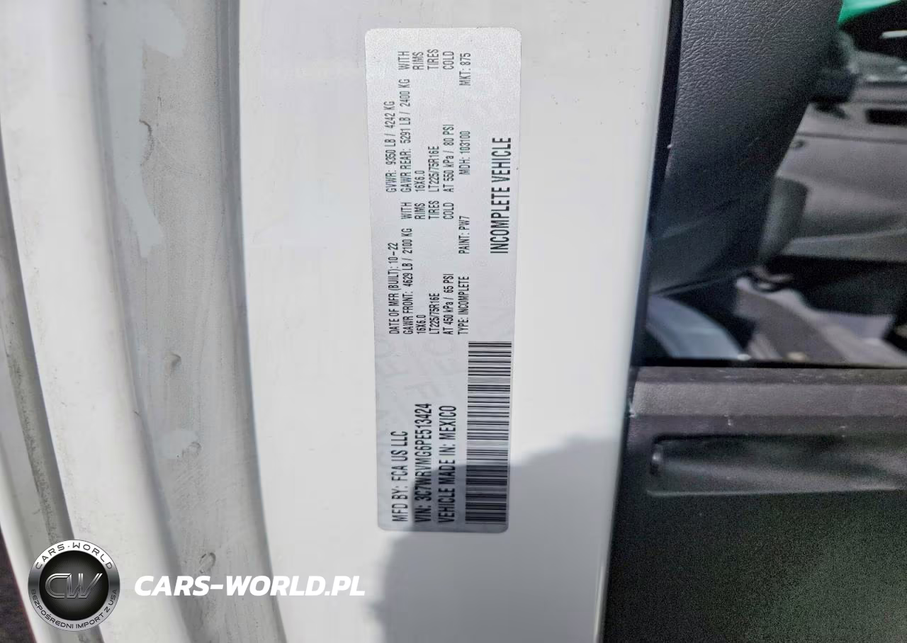 2023 Ram Promaster 3500 Box Truck VIN:3C7WRVMG6PE513424 - 12
