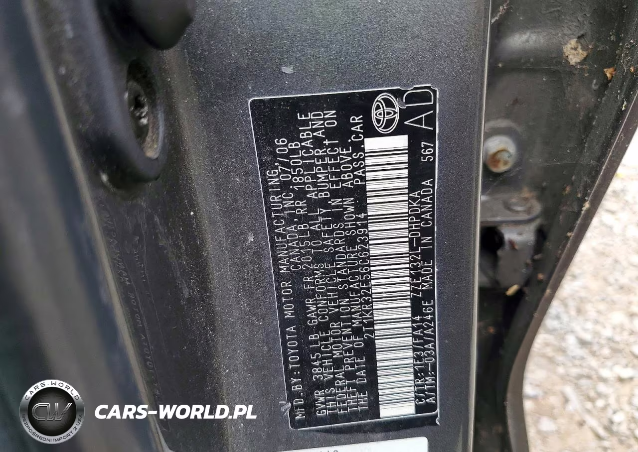 2006 Toyota Matrix Base VIN:2T1KR32E56C623914 - 12