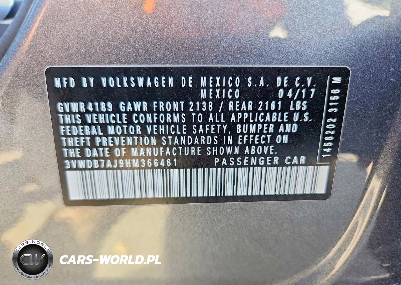 2017 Volkswagen Jetta Se VIN:3VWDB7AJ9HM366461 - 12