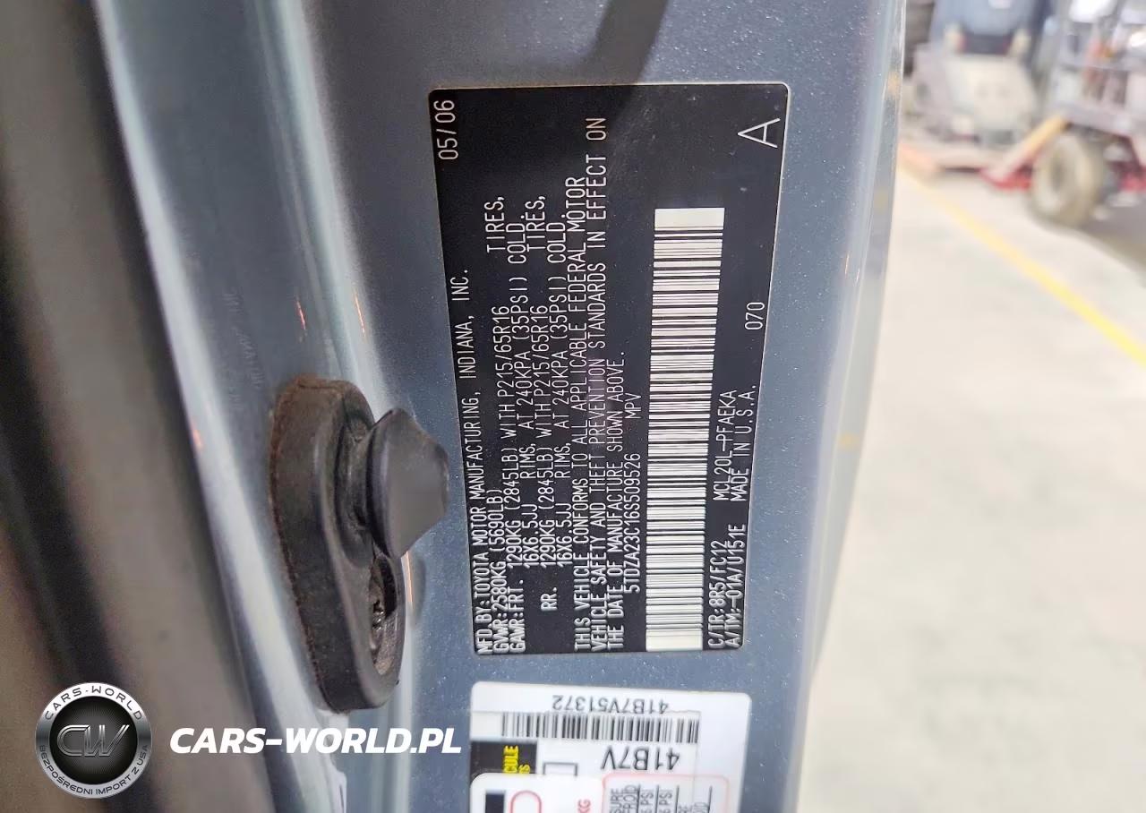 2006 Toyota Sienna Le 7 Passenger VIN:5TDZA23C16S509526 - 13