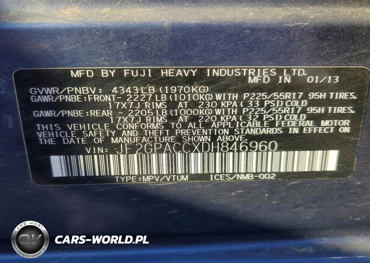 2013 Subaru Xv Crosstrek 2.0 Premium VIN:JF2GPACCXDH846960 - 13