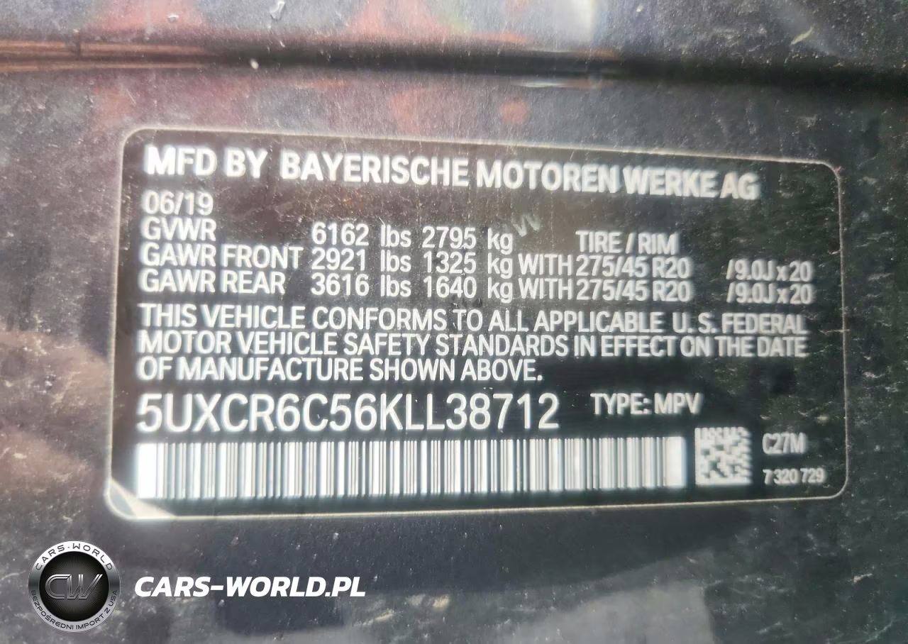 2019 BMW X5 xDrive40I VIN:5UXCR6C56KLL38712 - 13