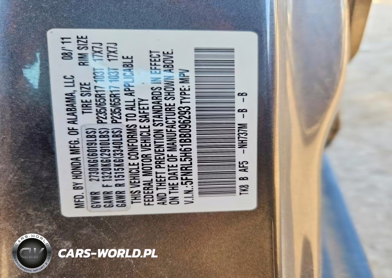 2011 Honda Odyssey Exl VIN:5FNRL5H61BB096293 - 13