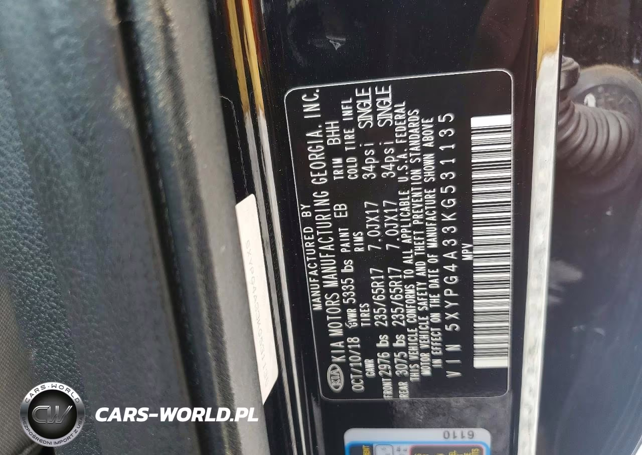2019 Kia Sorento Lx VIN:5XYPG4A33KG531135 - 13