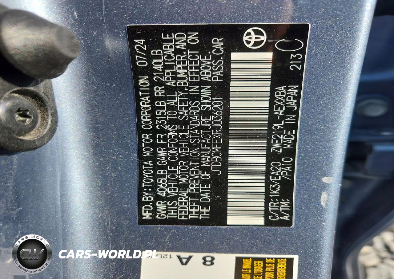 2024 Toyota Corolla Hybrid Xle VIN:JTDBCMFEXRJ036201 - 12