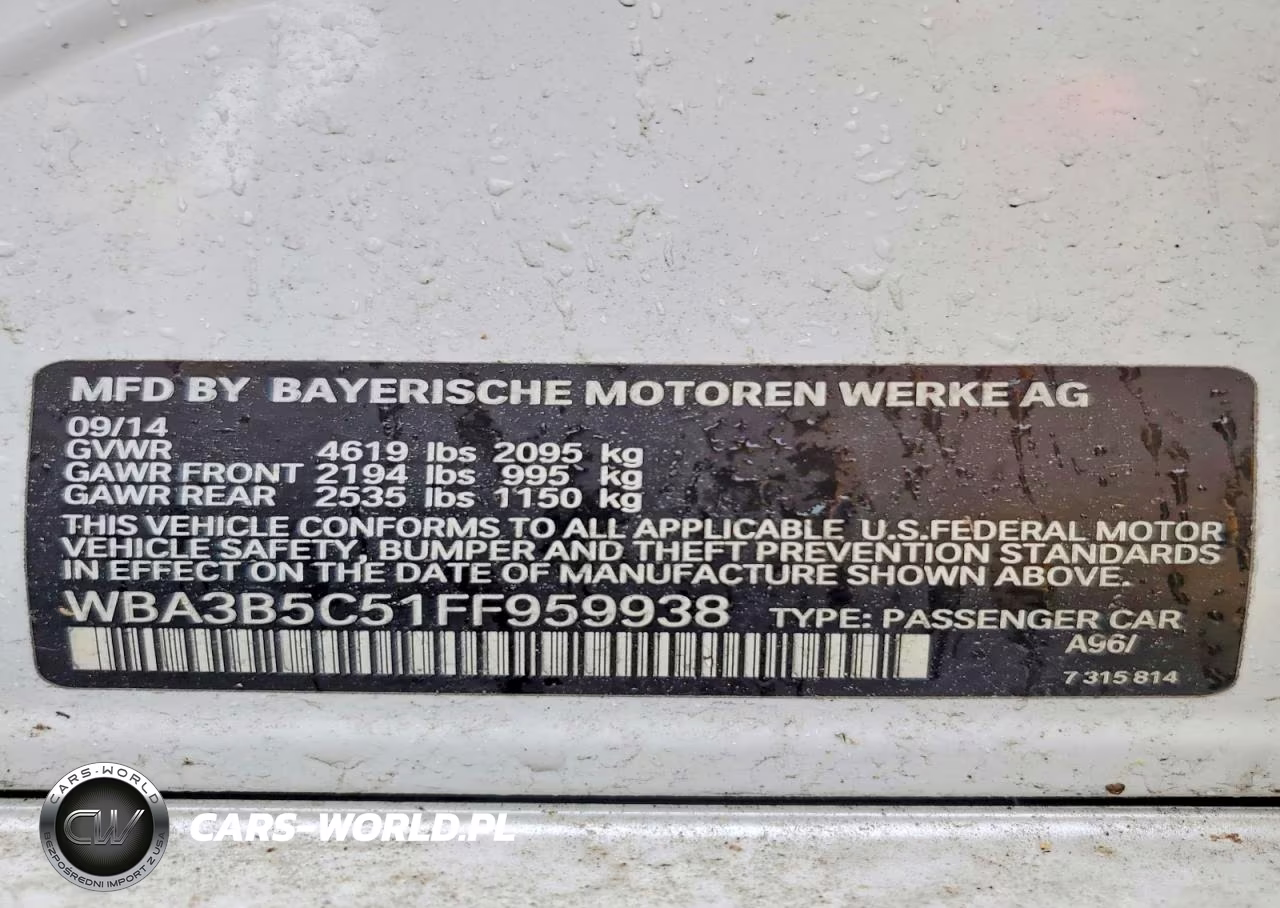 2015 BMW 328 Xi Sulev VIN:WBA3B5C51FF959938 - 12