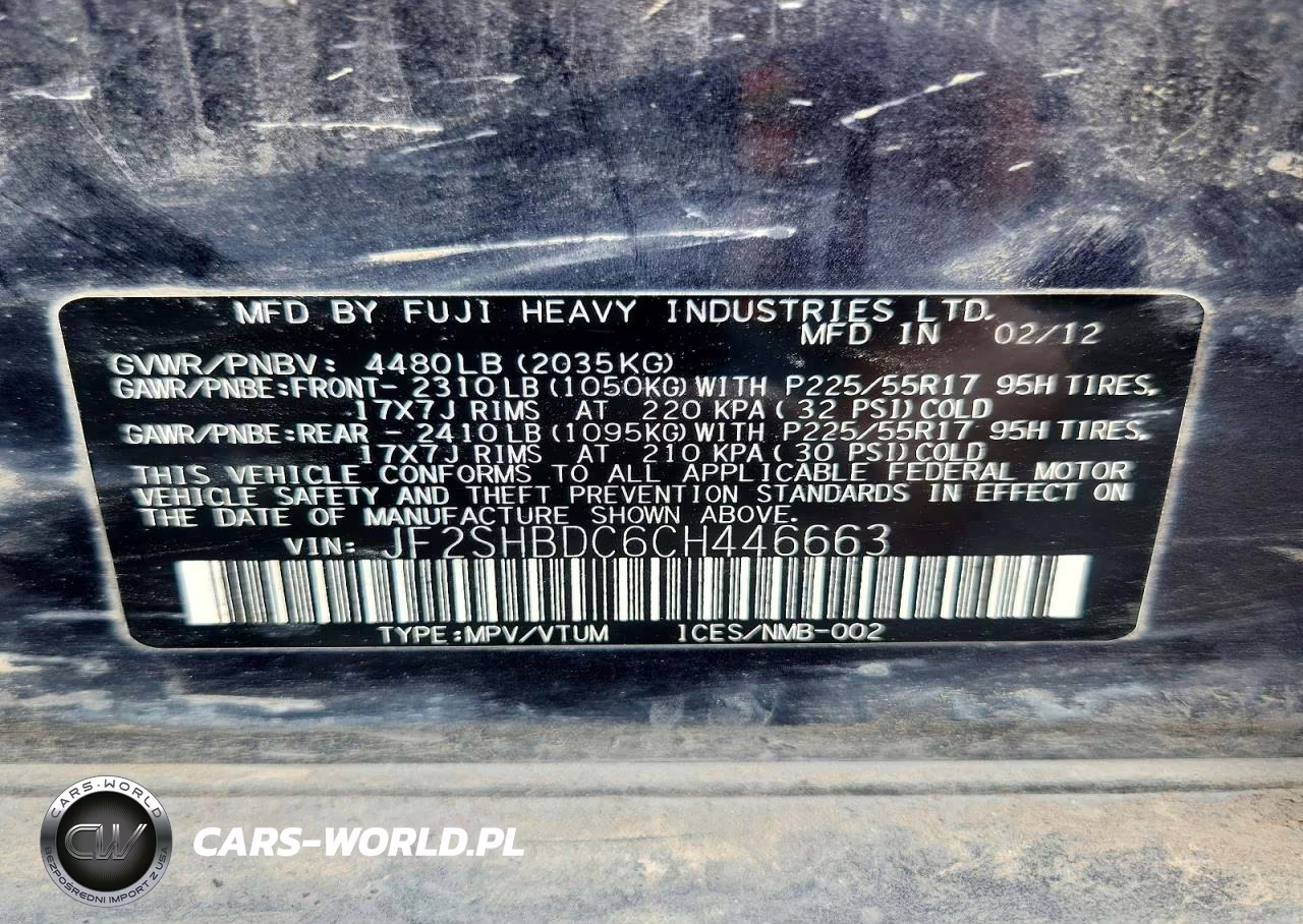 2012 Subaru Forester 2.5X Premium VIN:JF2SHBDC6CH446663 - 14