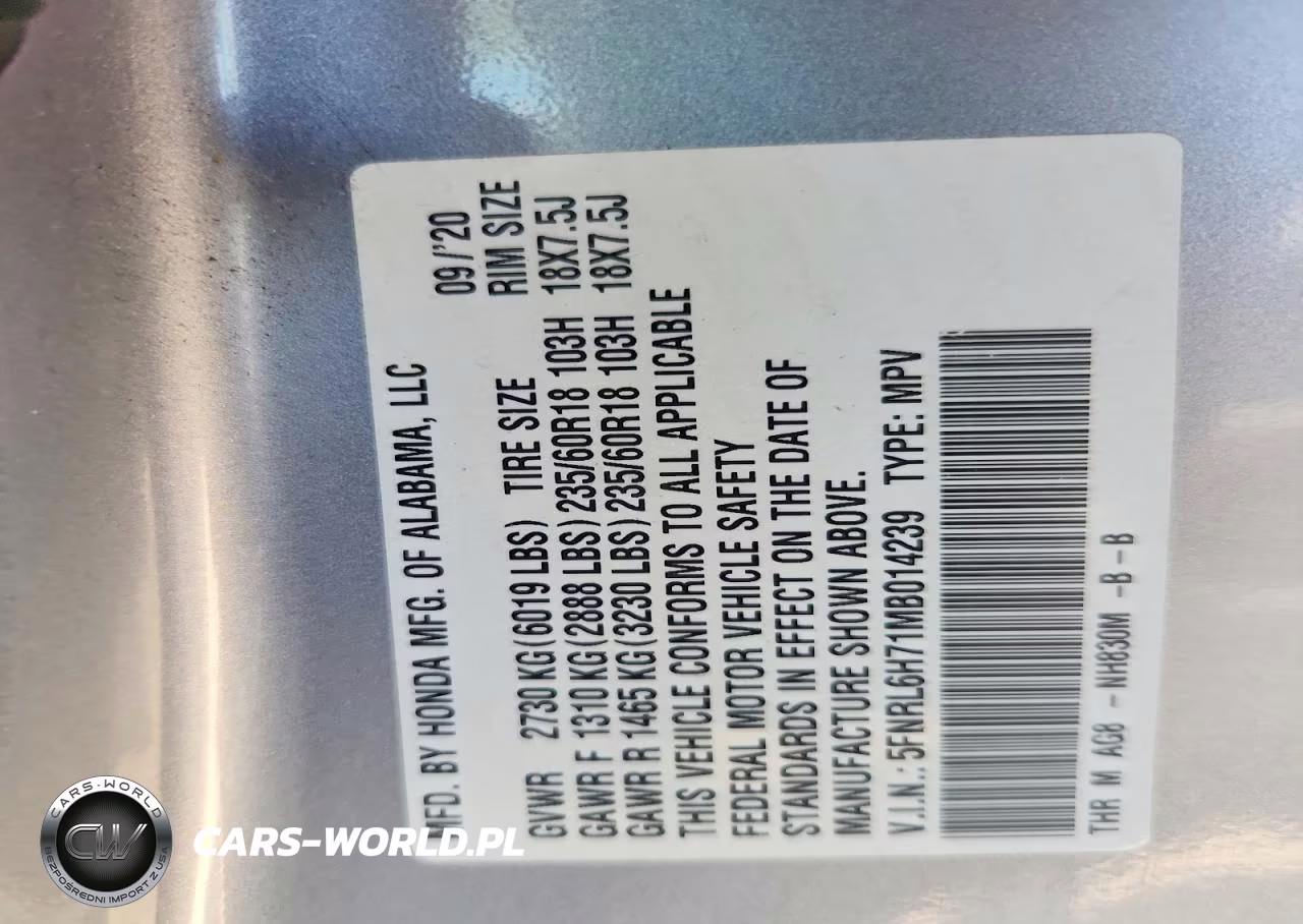 2021 Honda Odyssey Exl VIN:5FNRL6H71MB014239 - 14