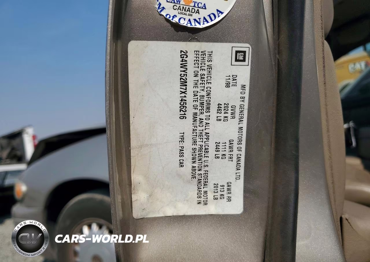1999 Buick Century Limited VIN:2G4WY52M7X1456216 - 12