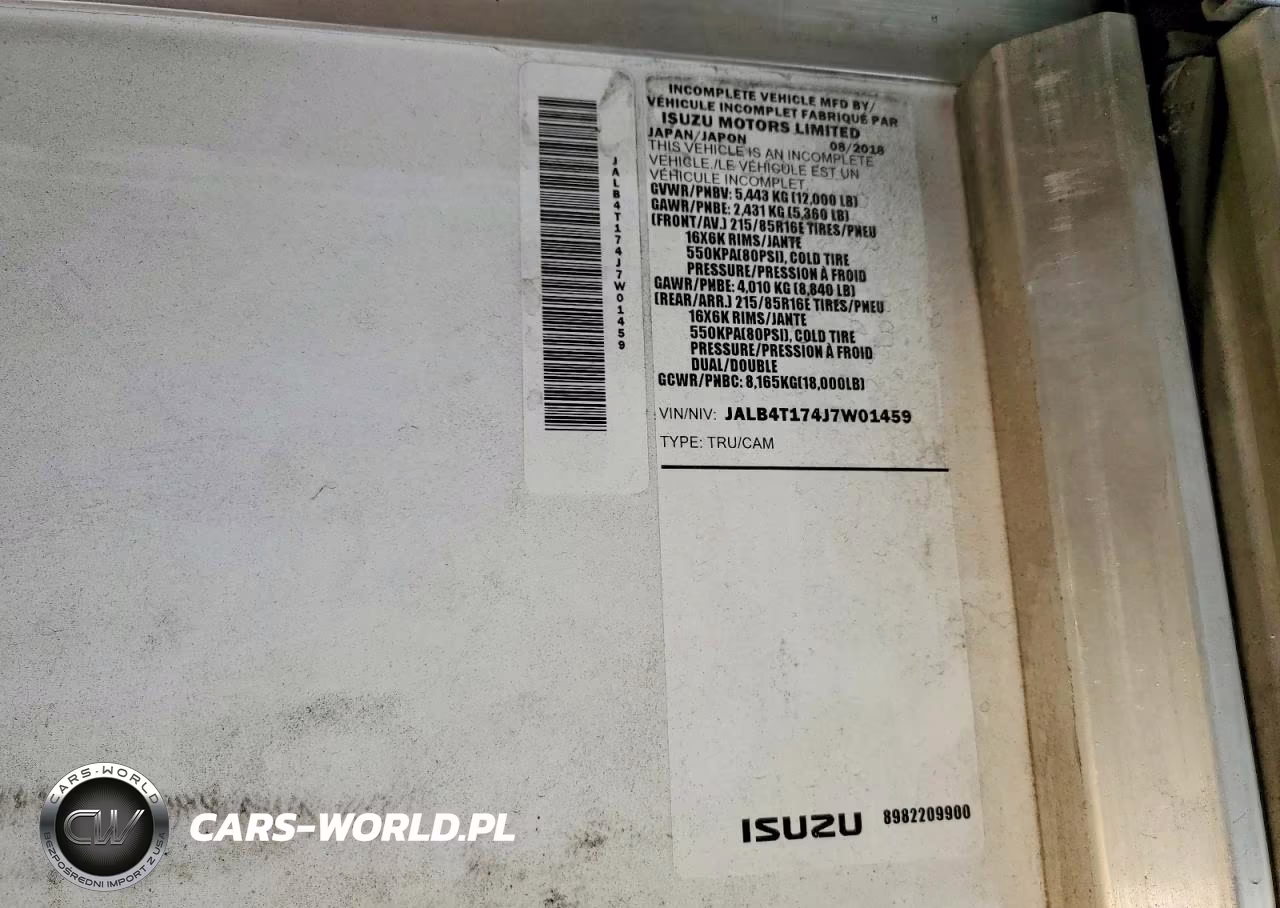 2018 Isuzu Npr VIN:JALB4T174J7W01459 - 13