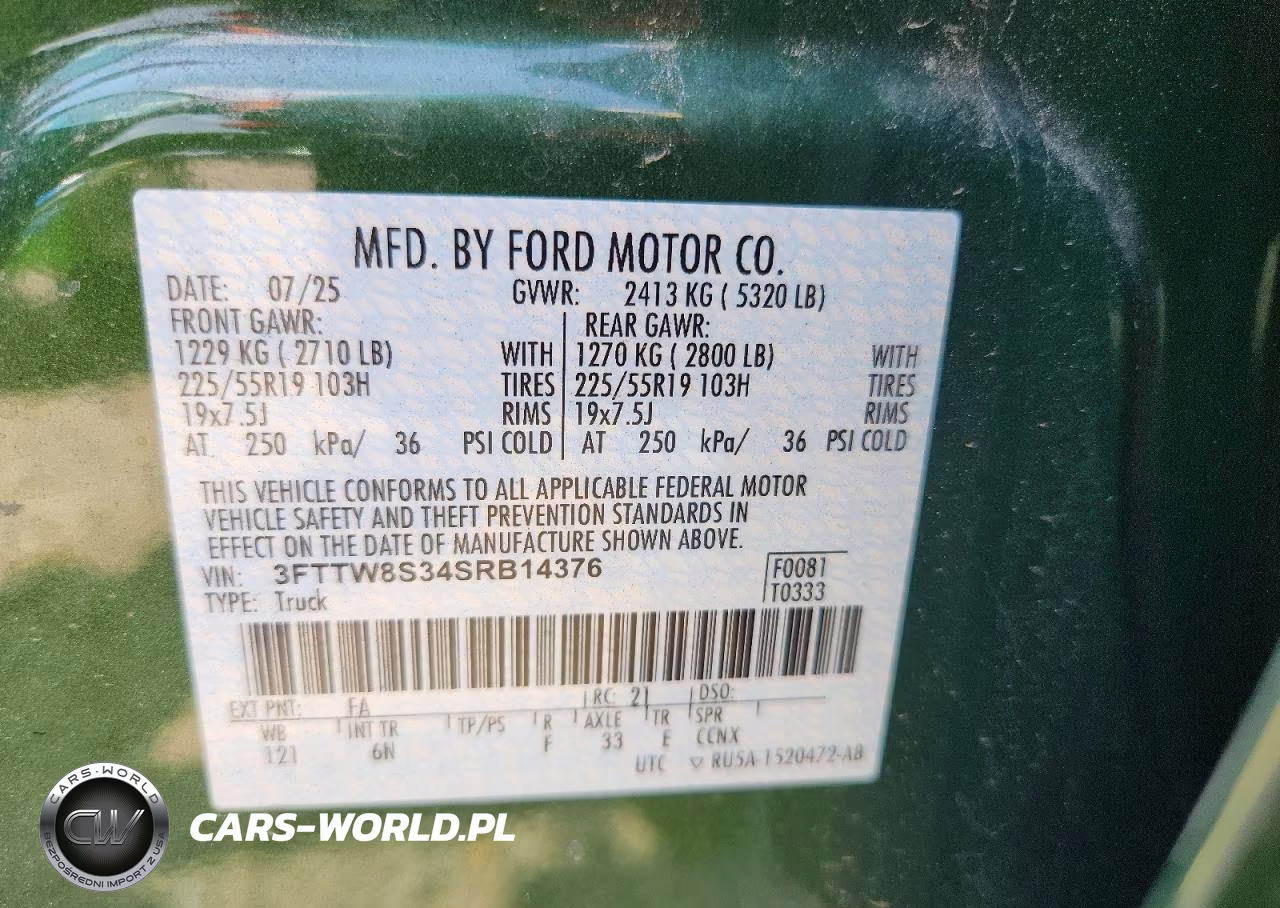 2025 Ford Maverick Lariat VIN:3FTTW8S34SRB14376 - 13