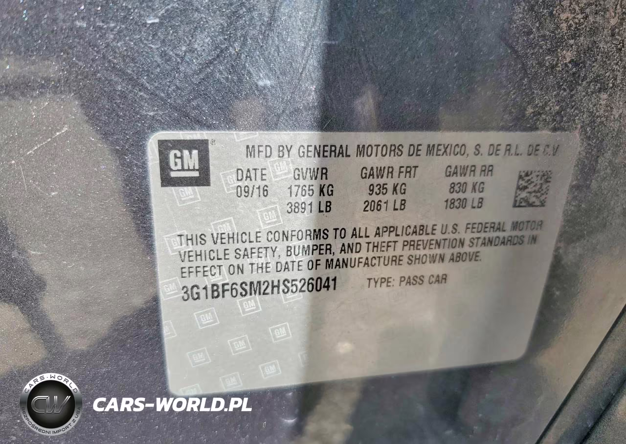 2017 Chevrolet Cruze Premier VIN:3G1BF6SM2HS526041 - 12