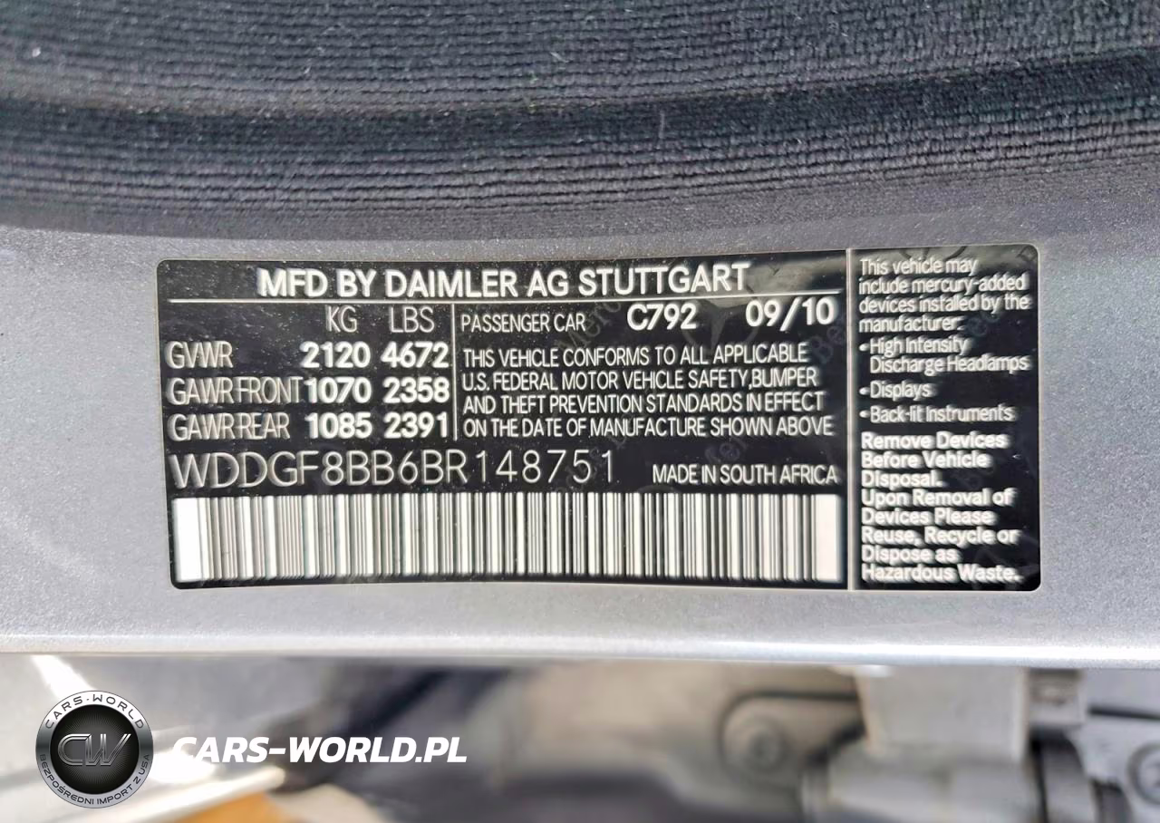 2011 Mercedes-Benz C 300 4Matic VIN:WDDGF8BB6BR148751 - 13