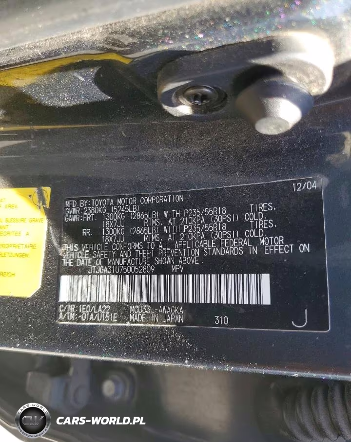 2005 Lexus Rx 330 VIN:JTJGA31U750052809 - 13