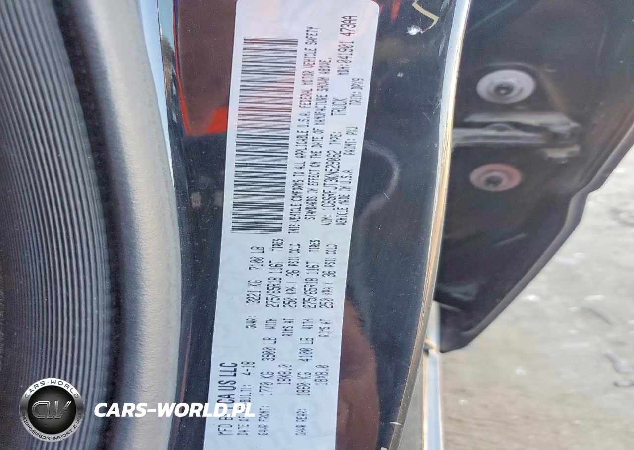 2019 Ram 1500 Laramie VIN:1C6SRFJT3KN529062 - 12