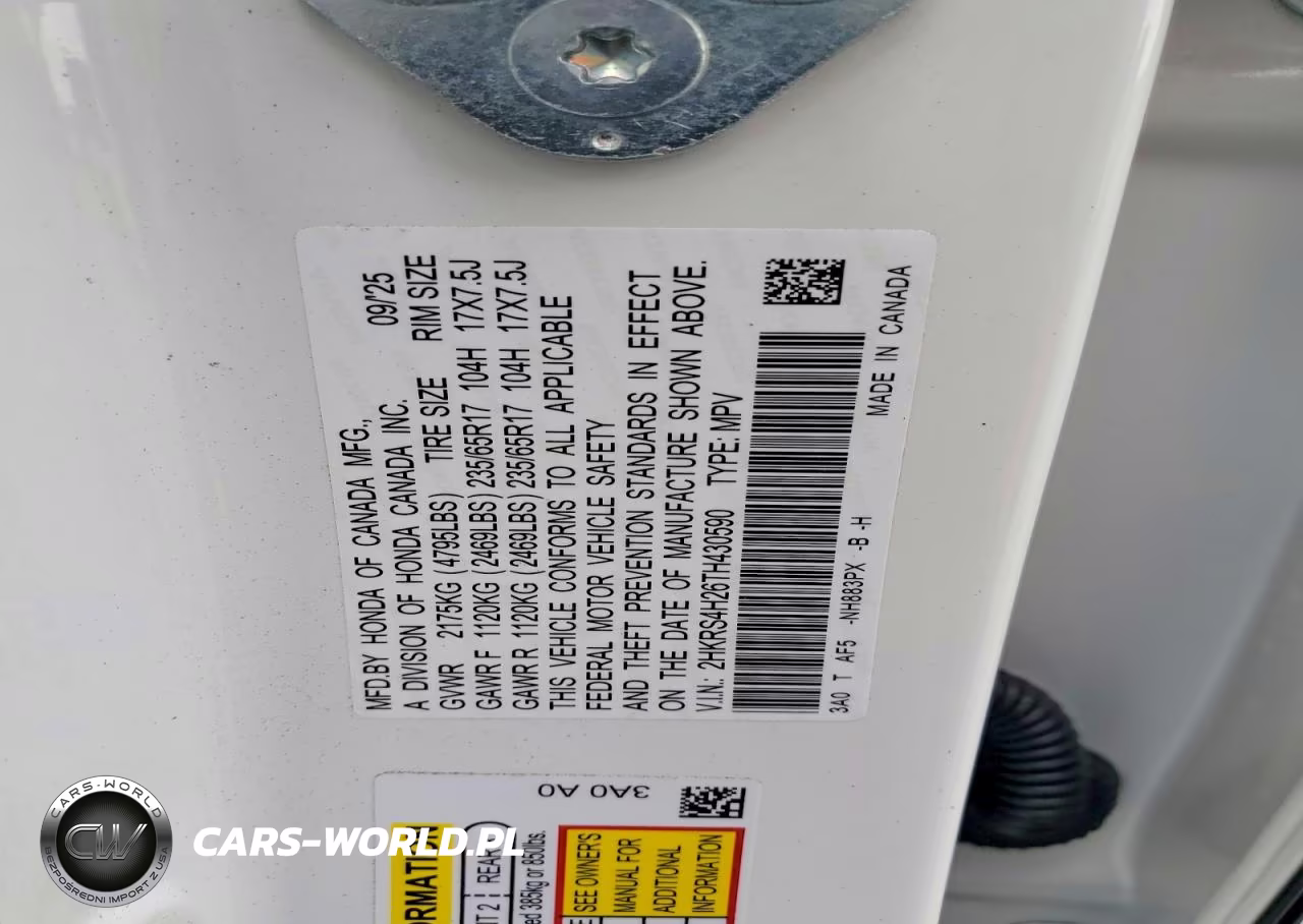 2026 Honda Cr-V Lx VIN:2HKRS4H26TH430590 - 13