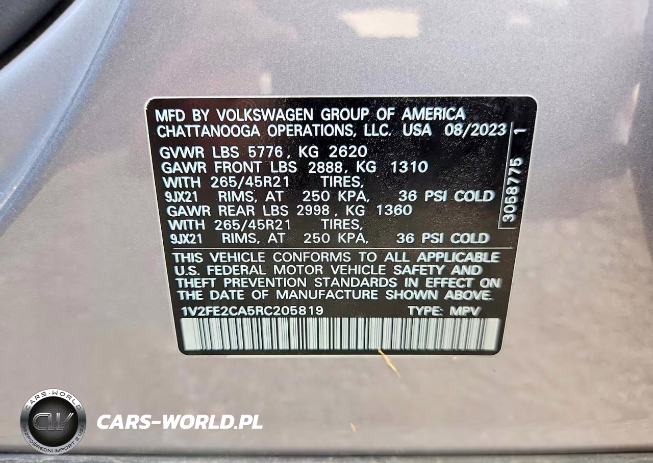 2024 Volkswagen Atlas Cross Sport Sel Premium R-Line VIN:1V2FE2CA5RC205819 - 13