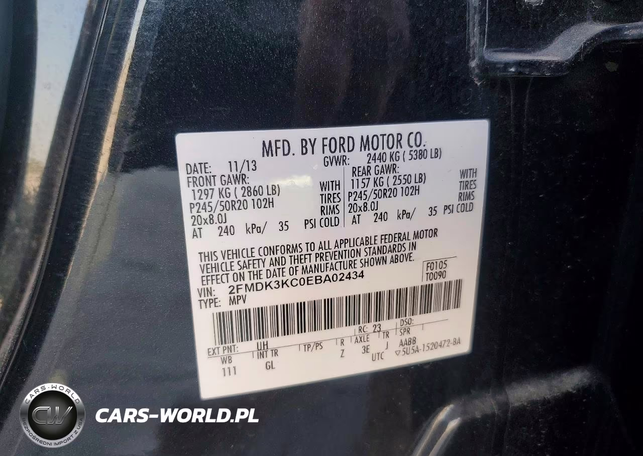 2014 Ford Edge Limited VIN:2FMDK3KC0EBA02434 - 13