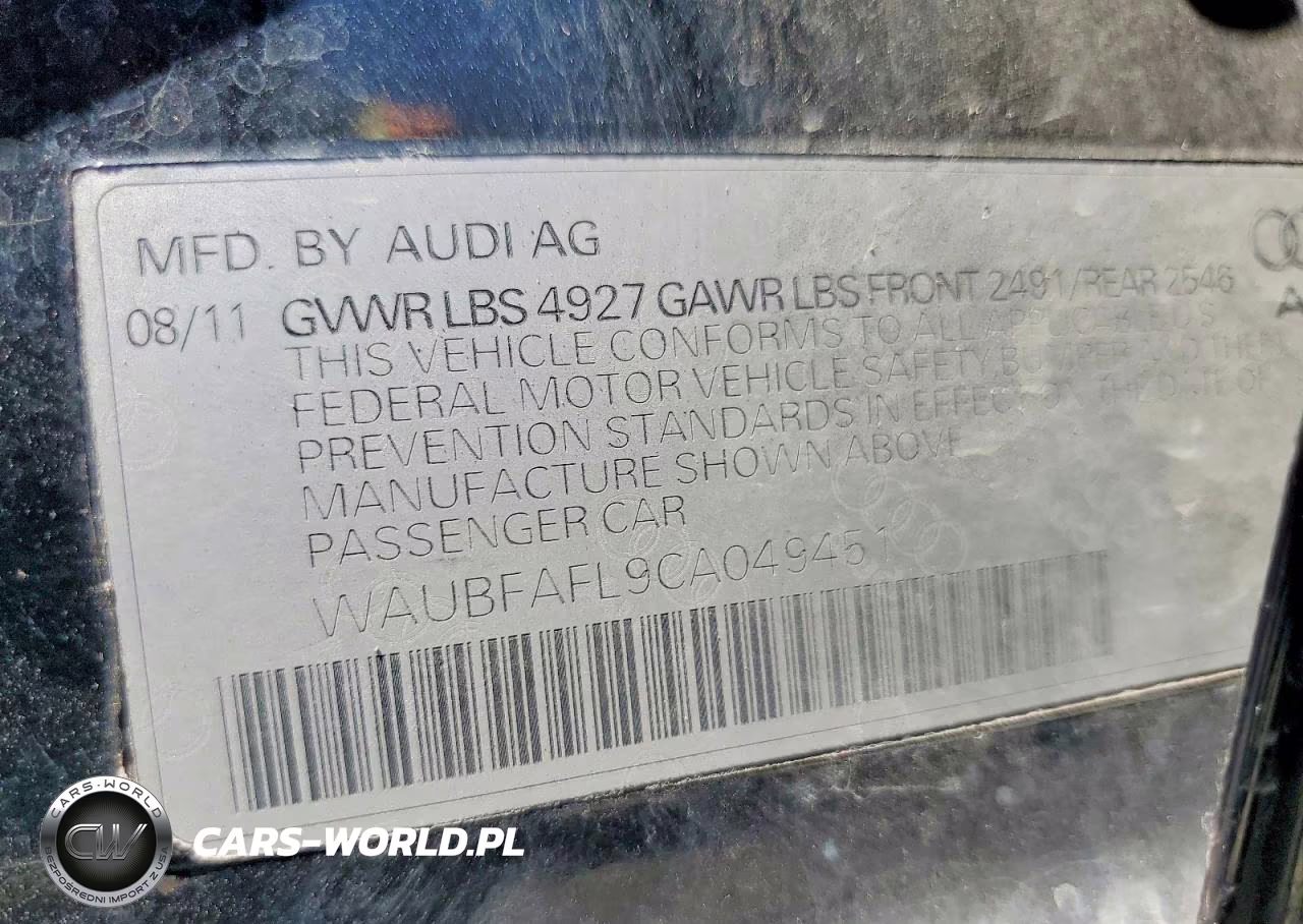 2012 Audi A4 Premium VIN:WAUBFAFL9CA049451 - 12