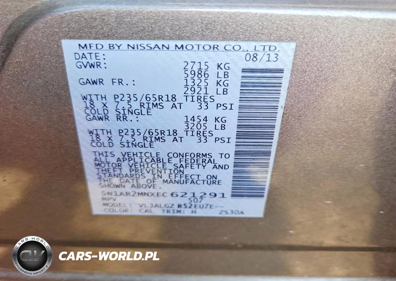 2014 Nissan Pathfinder Sl VIN:5N1AR2MNXEC621291 - 13