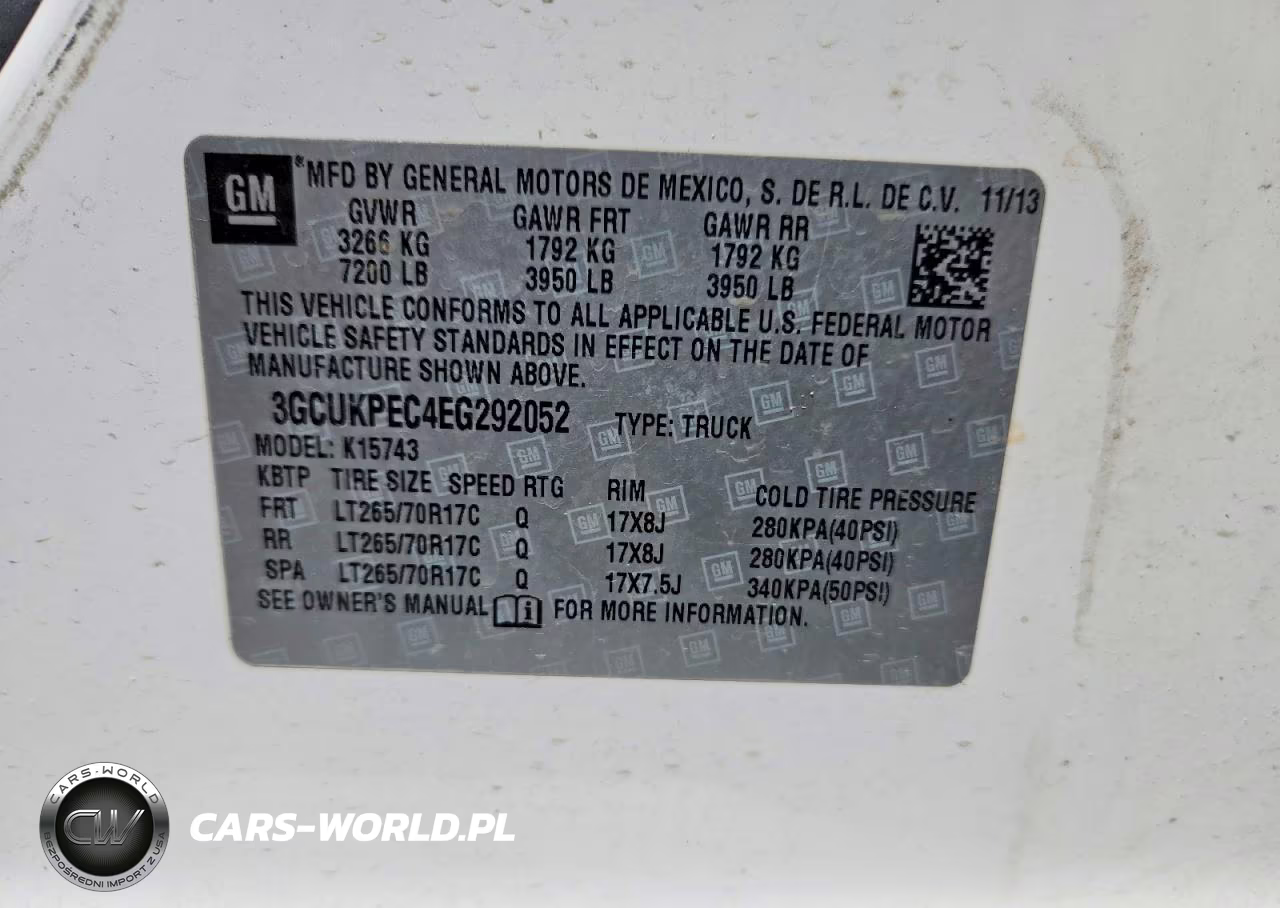 2014 Chevrolet Silverado K1500 VIN:3GCUKPEC4EG292052 - 13