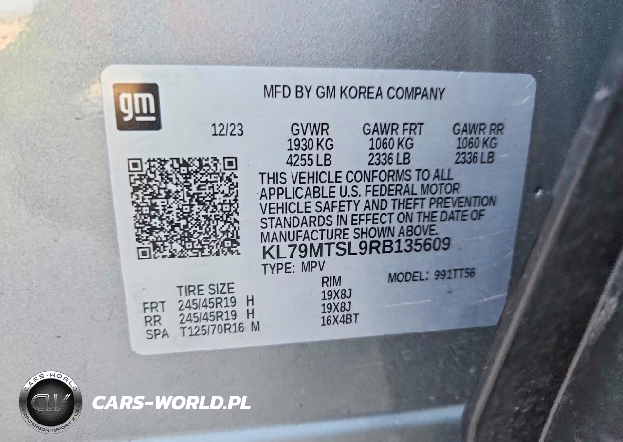 2024 Chevrolet Trailblazer Rs VIN:KL79MTSL9RB135609 - 12