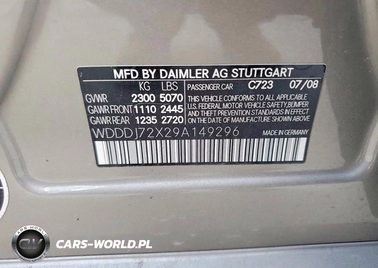2009 Mercedes-Benz Cls 550 VIN:WDDDJ72X29A149296 - 12