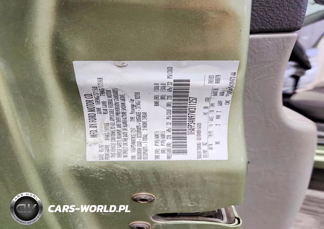 2007 Ford Focus Zx4 VIN:1FAFP34N97W311257 - 12