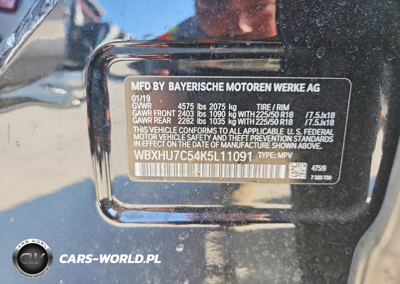 2019 BMW X1 Sdrive28I VIN:WBXHU7C54K5L11091 - 13