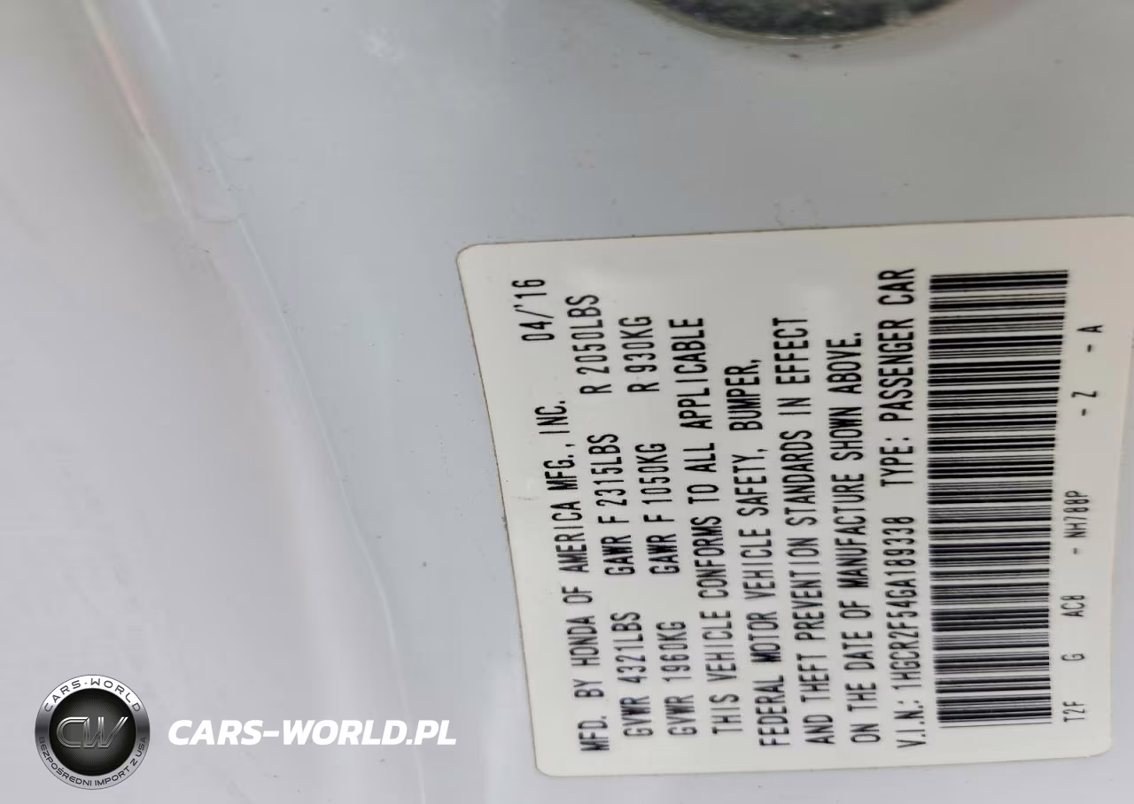 2016 Honda Accord Sport VIN:1HGCR2F54GA189338 - 13