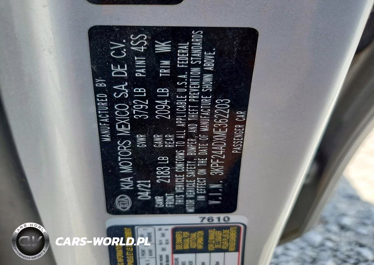 2021 Kia Forte Lxs VIN:3KPF24ADXME362203 - 13