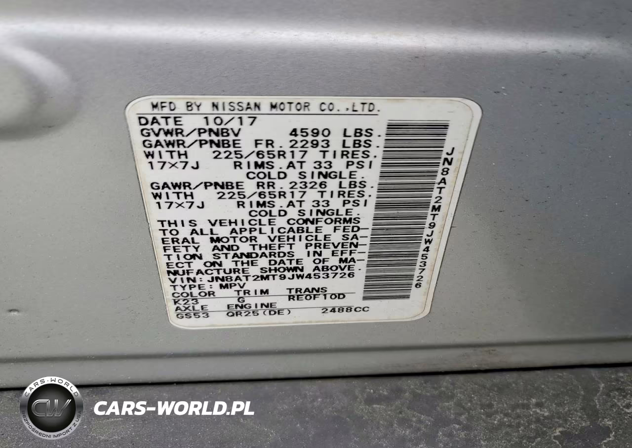 2018 Nissan Rogue Sv VIN:JN8AT2MT9JW453726 - 13
