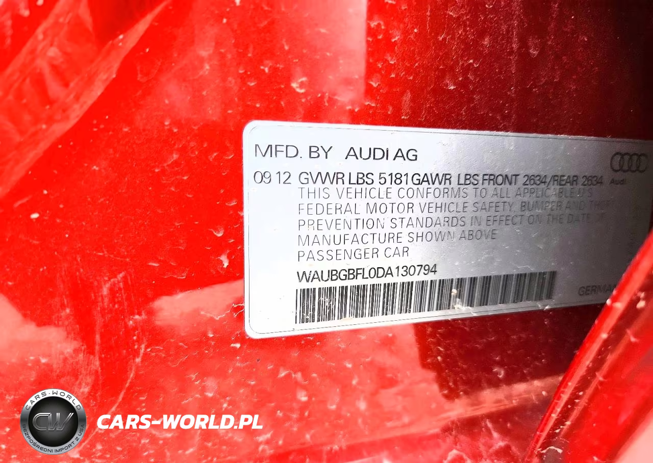 2013 Audi S4 Premium Plus VIN:WAUBGBFL0DA130794 - 12