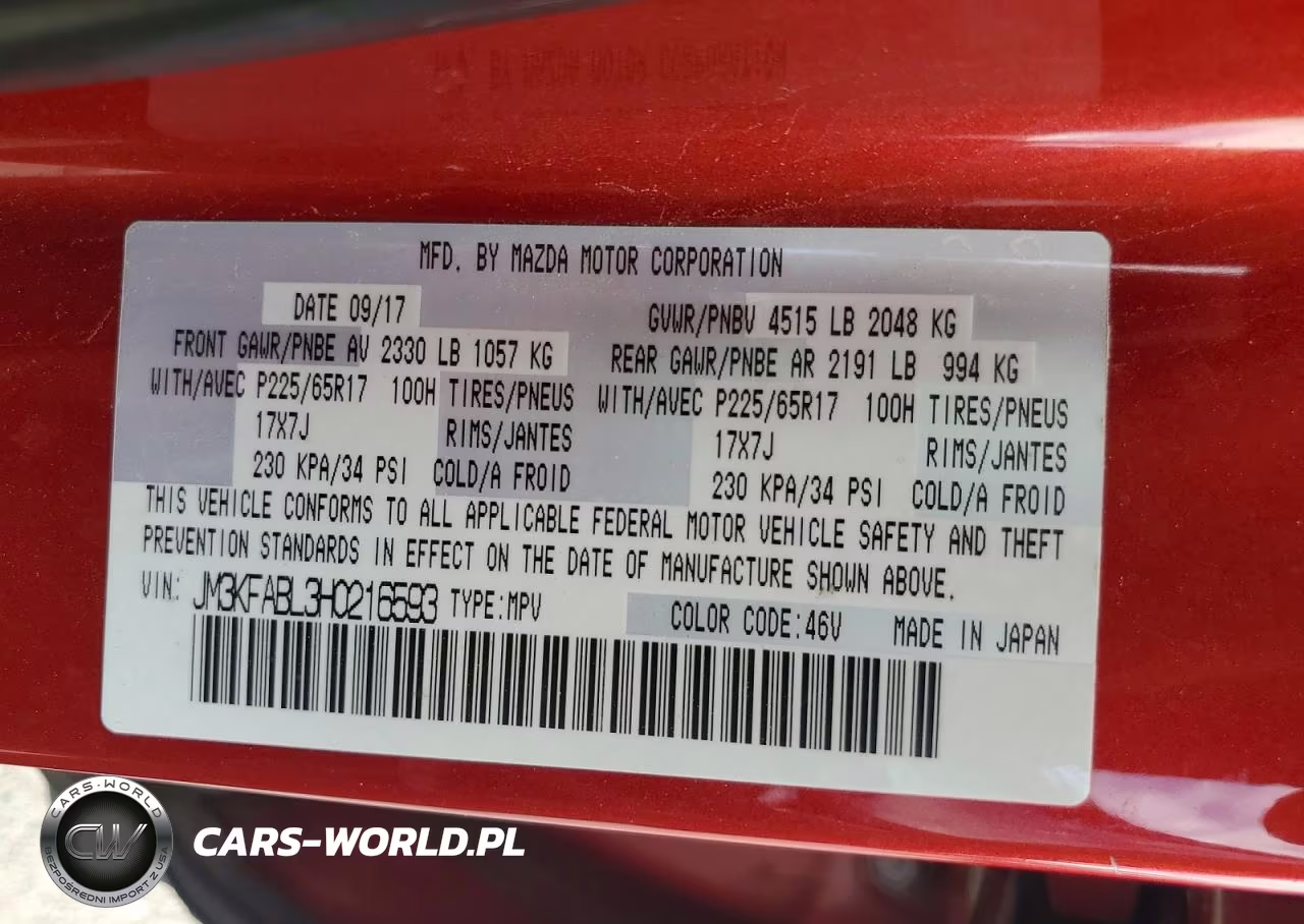 2017 Mazda Cx-5 Sport VIN:JM3KFABL3H0216593 - 13