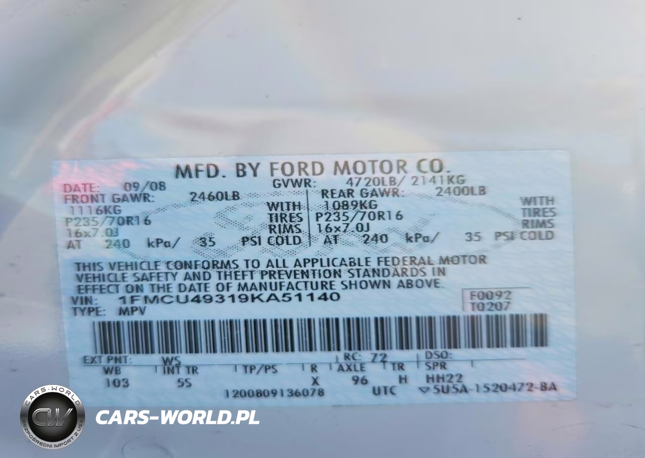 2009 Ford Escape Hybrid VIN:1FMCU49319KA51140 - 13