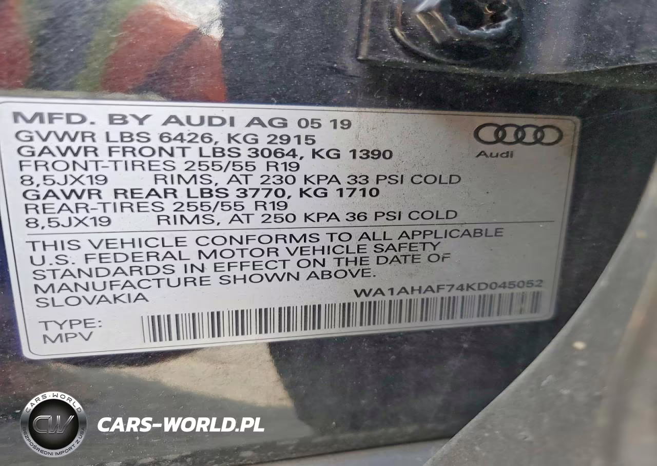 2019 Audi Q7 Premium VIN:WA1AHAF74KD045052 - 13