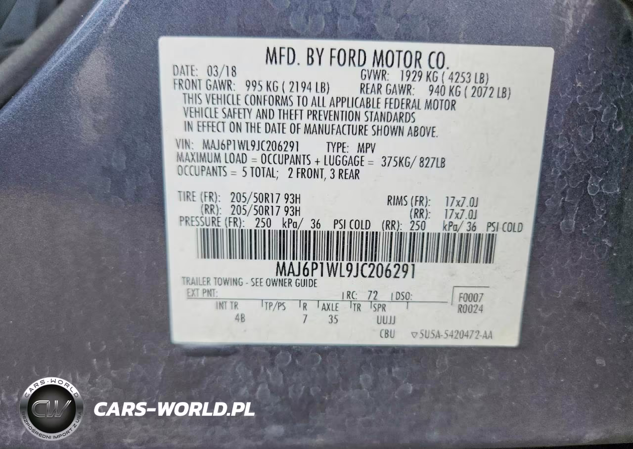 2018 Ford Ecosport Titanium VIN:MAJ6P1WL9JC206291 - 12