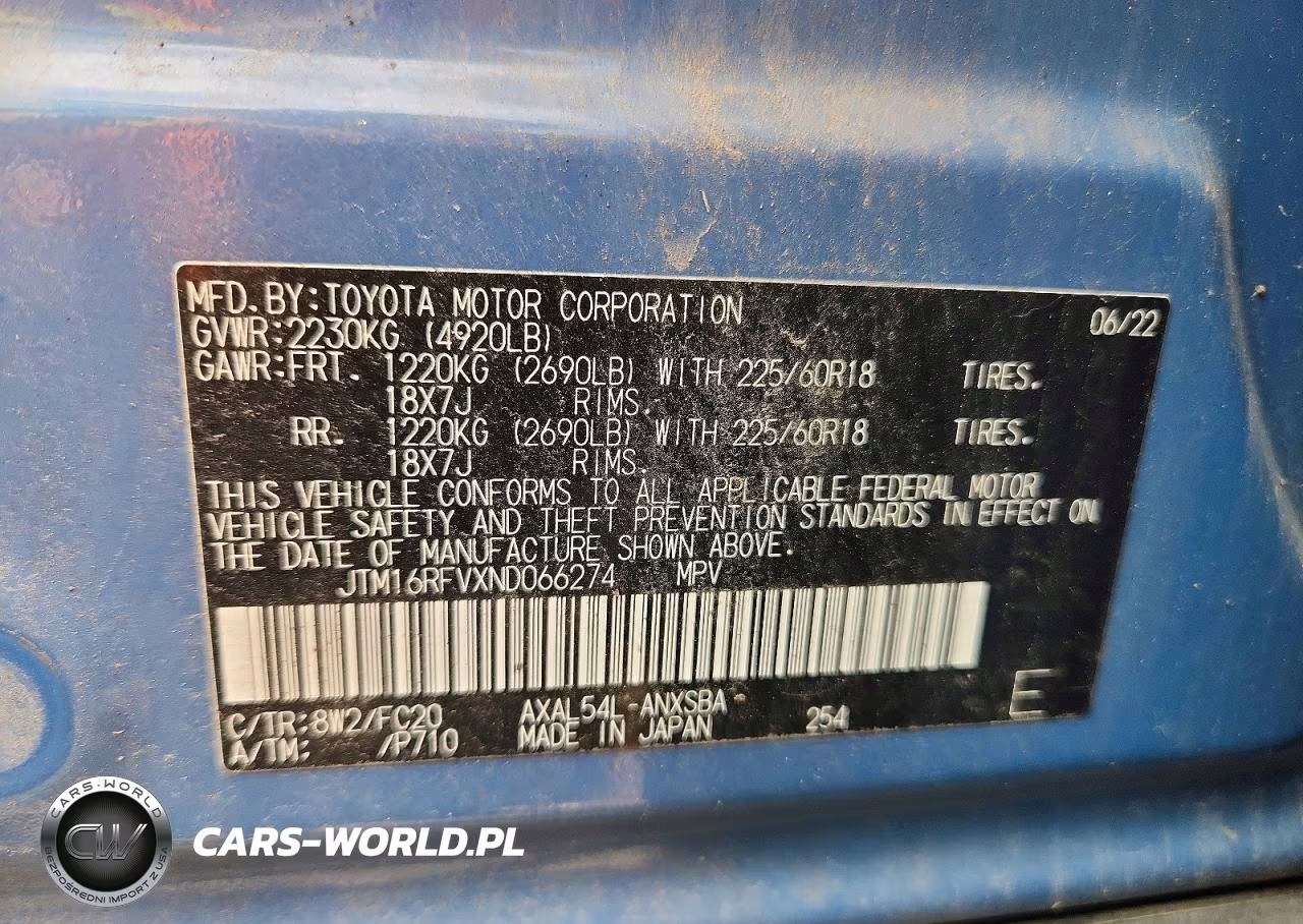 2022 Toyota Rav4 Se VIN:JTM16RFVXND066274 - 13