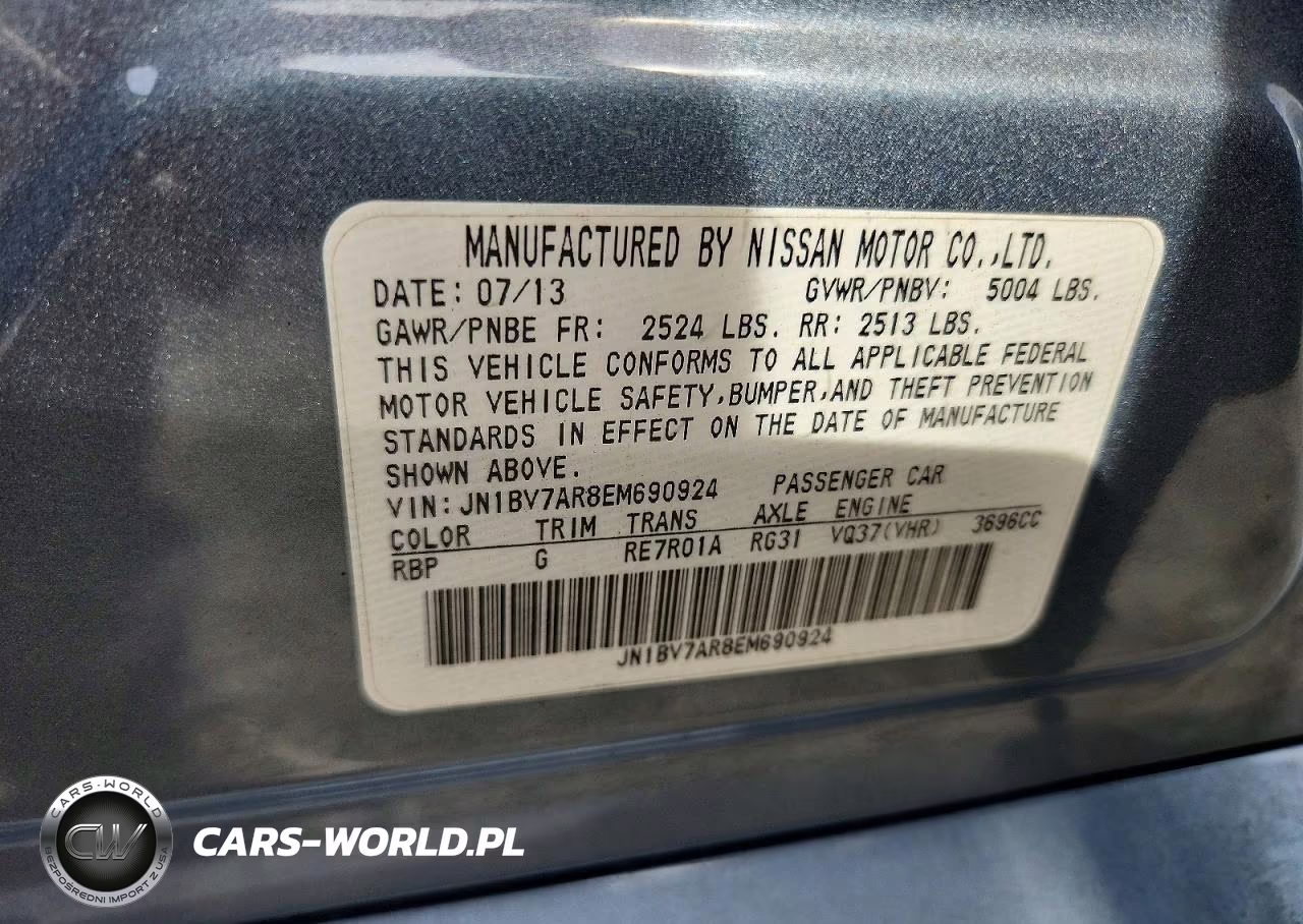 2014 Infiniti Q50 Premium VIN:JN1BV7AR8EM690924 - 12