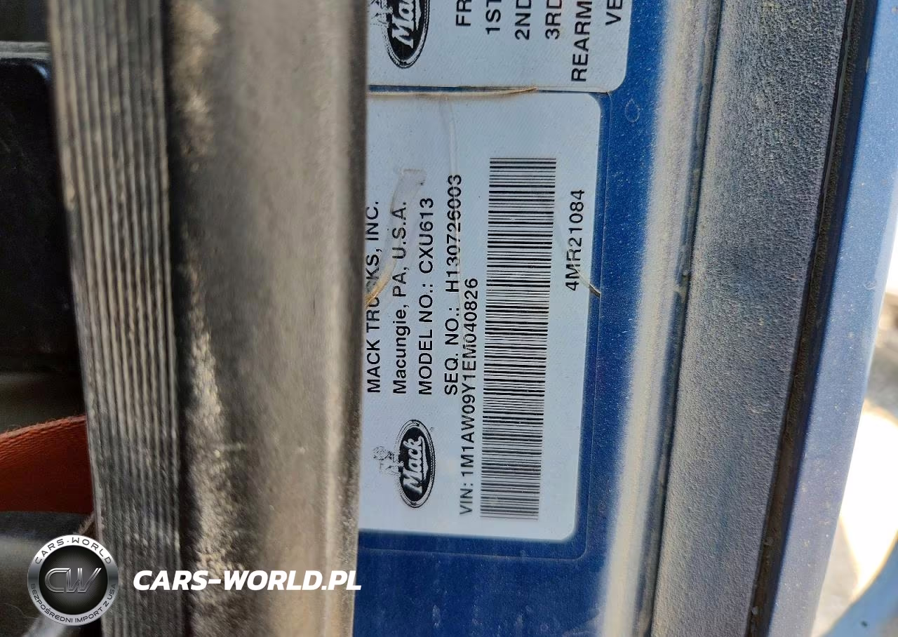 2014 Mack Cxu613 Semi Truck VIN:1M1AW09Y1EM040826 - 12