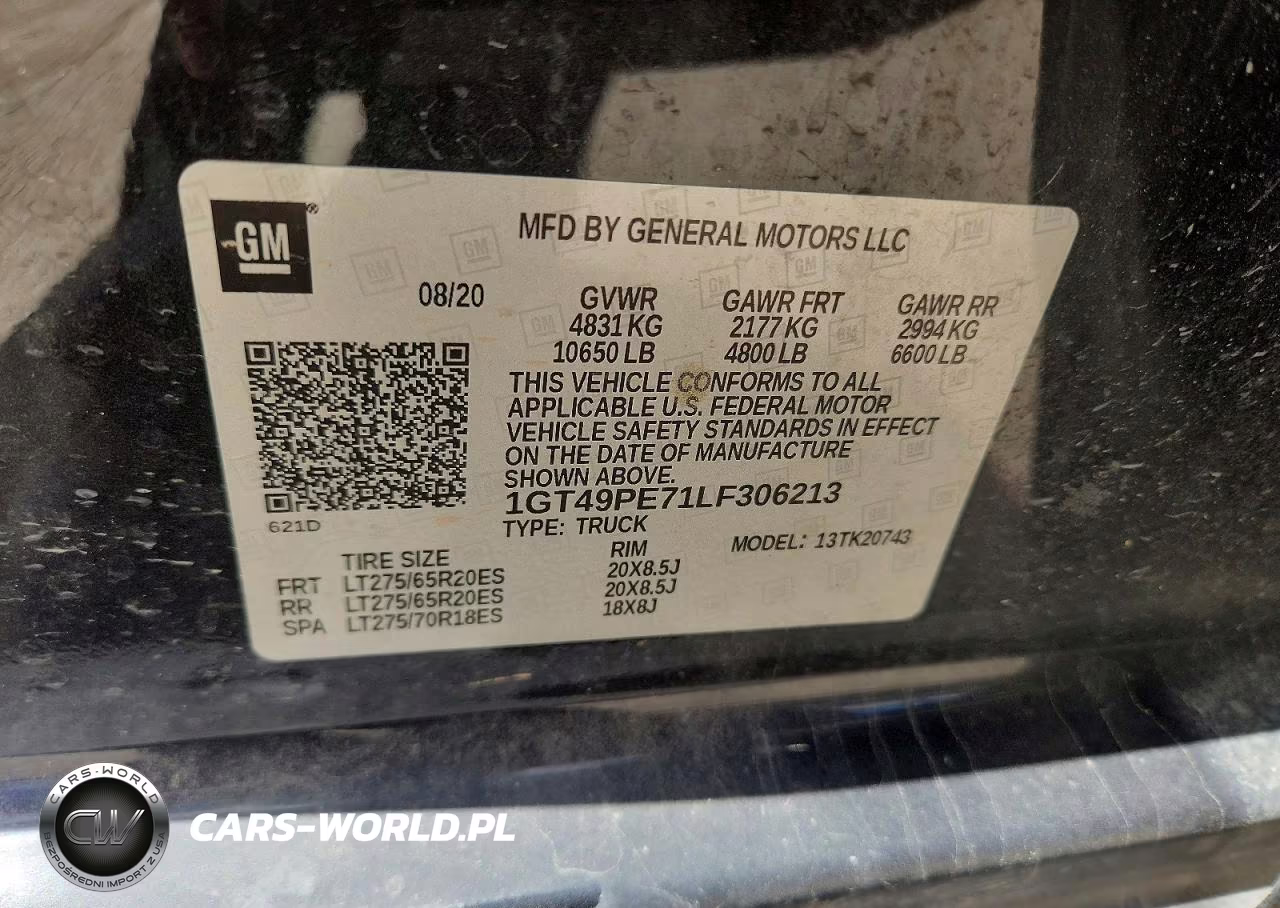 2020 GMC Sierra K2500 At4 VIN:1GT49PE71LF306213 - 12